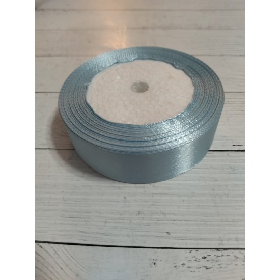 ОПТ Ленты атласные однотонные 2,5 см*25 ярдов цв. голубой 104, цена за катушку